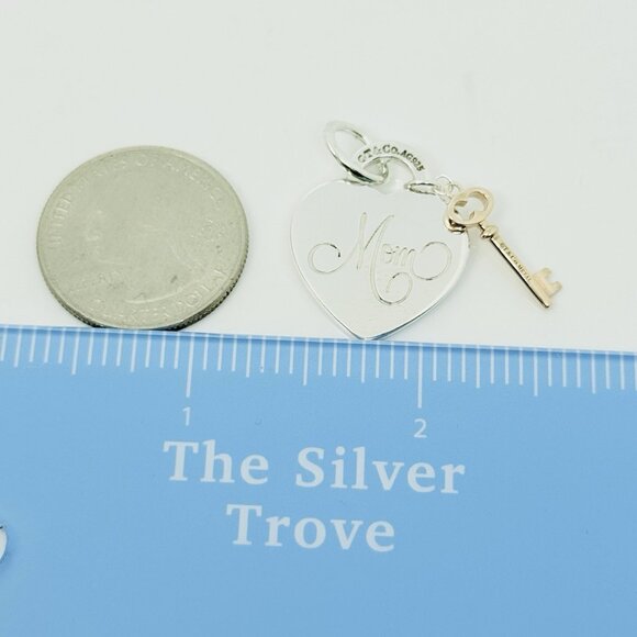 Tiffany & Co MOM Heart Rubedo Key Charm Notes Pendant or Charm Mother's Day - Picture 6 of 7